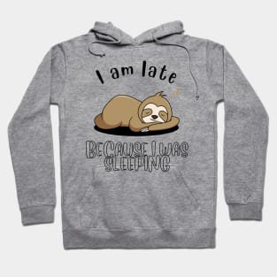 I am late because I was sleeping Hoodie